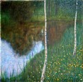 Junto al lago con abedules Paisajes de Gustav Klimt arroyo